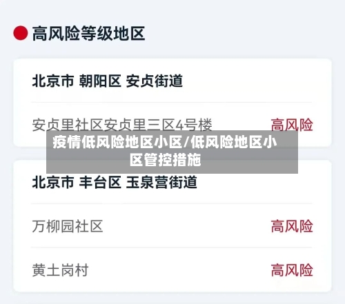 疫情低风险地区小区/低风险地区小区管控措施-第1张图片