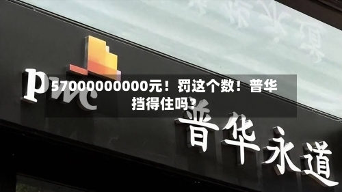 57000000000元!罚这个数!普华挡得住吗?-第1张图片