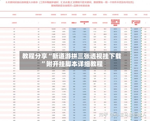 教程分享“新道游拼三张透视挂下载”附开挂脚本详细教程-第1张图片