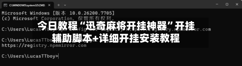 今日教程“迅奇麻将开挂神器	”开挂辅助脚本+详细开挂安装教程-第1张图片
