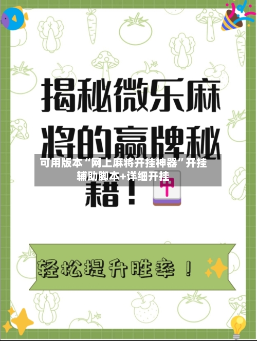 可用版本“网上麻将开挂神器	”开挂辅助脚本+详细开挂-第1张图片