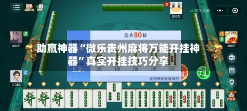 助赢神器“微乐贵州麻将万能开挂神器”真实开挂技巧分享-第1张图片