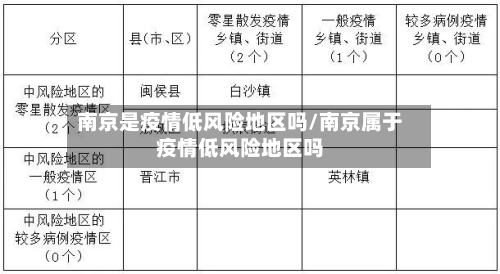 南京是疫情低风险地区吗/南京属于疫情低风险地区吗-第1张图片