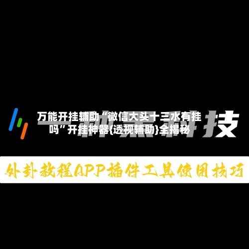 万能开挂辅助“微信大头十三水有挂吗”开挂神器{透视辅助}全揭秘-第1张图片