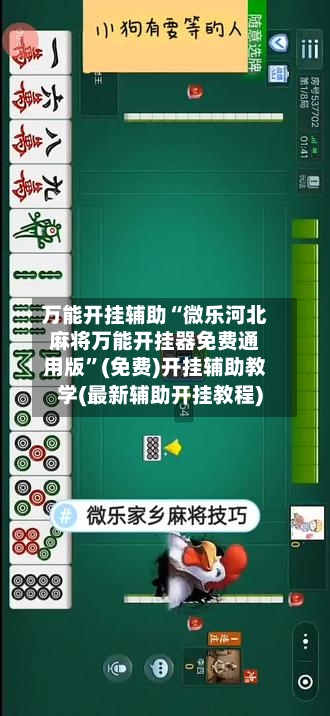 万能开挂辅助“微乐河北麻将万能开挂器免费通用版	”(免费)开挂辅助教学(最新辅助开挂教程)-第1张图片