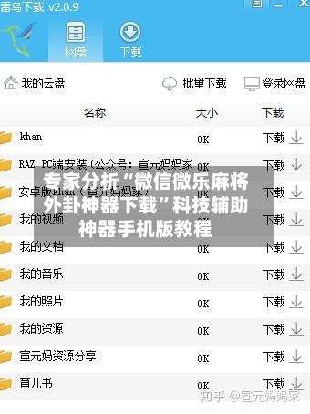 专家分析“微信微乐麻将外卦神器下载”科技辅助神器手机版教程-第1张图片