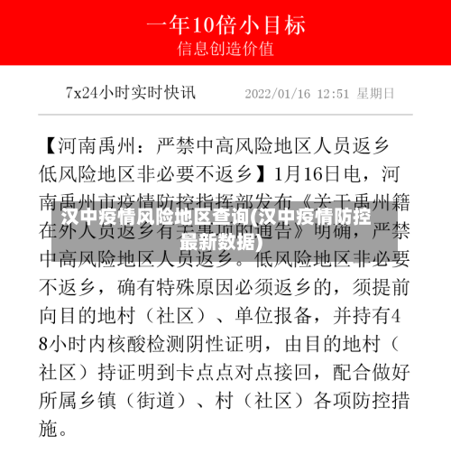 汉中疫情风险地区查询(汉中疫情防控最新数据)-第1张图片