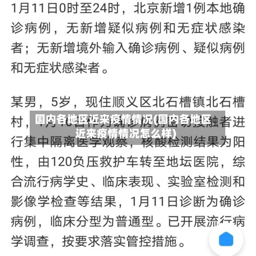 国内各地区近来疫情情况(国内各地区近来疫情情况怎么样)-第1张图片