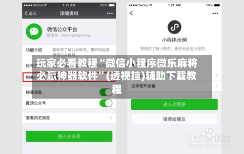 玩家必看教程“微信小程序微乐麻将必赢神器软件	”(透视挂)辅助下载教程-第1张图片
