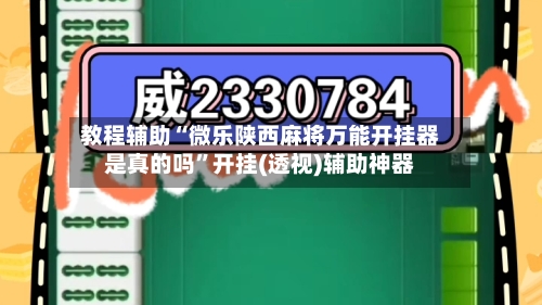 教程辅助“微乐陕西麻将万能开挂器是真的吗	”开挂(透视)辅助神器-第1张图片