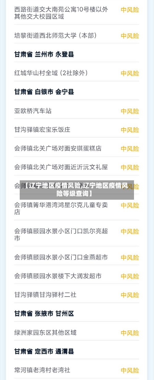 【辽宁地区疫情风险,辽宁地区疫情风险等级查询】-第1张图片