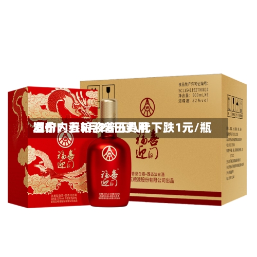 酒价内参5月26日费用
发布:五粮液普五八代下跌1元/瓶-第1张图片