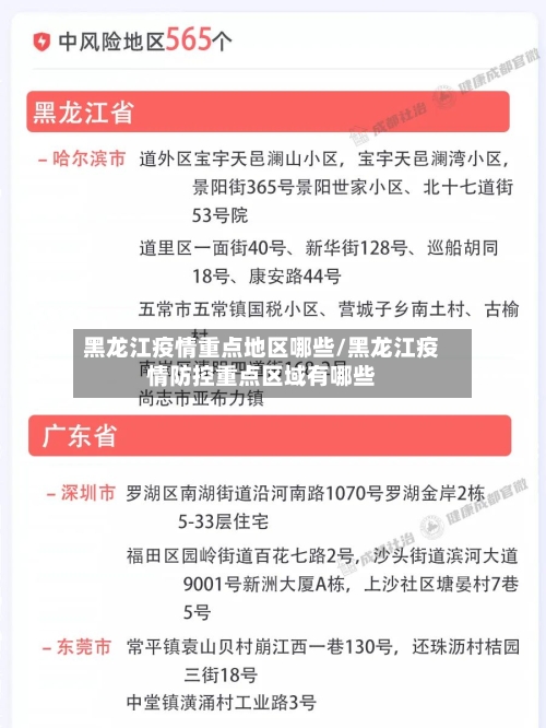 黑龙江疫情重点地区哪些/黑龙江疫情防控重点区域有哪些-第1张图片