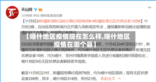 【喀什地区疫情现在怎么样,喀什地区疫情在哪个县】-第1张图片