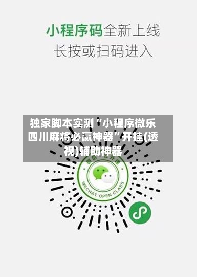 独家脚本实测“小程序微乐四川麻将必赢神器”开挂(透视)辅助神器-第1张图片