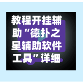 教程开挂辅助“德扑之星辅助软件工具”详细辅助教程分享-第1张图片